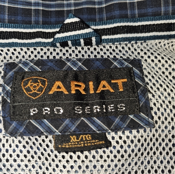 Ariat Pro Series Men’s Long Sleeve Button Down Shirt XL Plaid - Picture 4 of 5